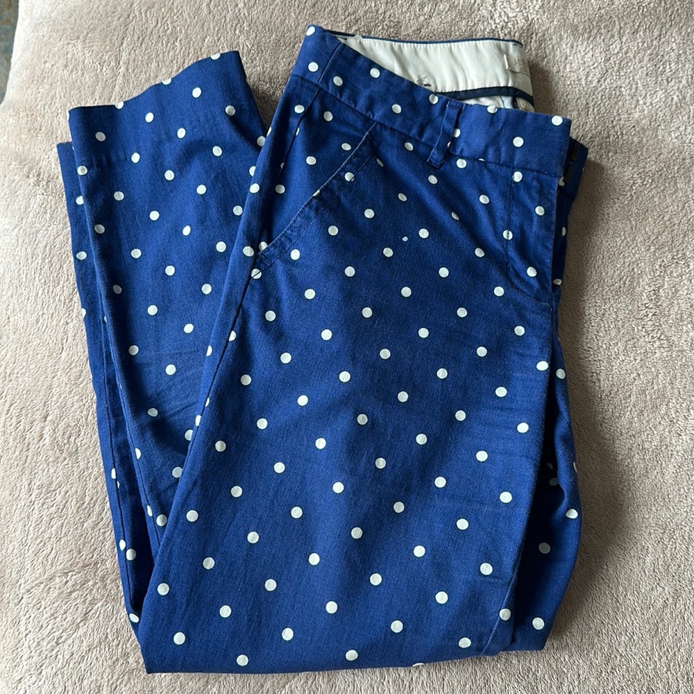 Blue Polka Dot J.Crew Pants Size 0